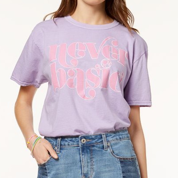 Barbie “Never Basic” Crop T-Shirt - Picture 1 of 5